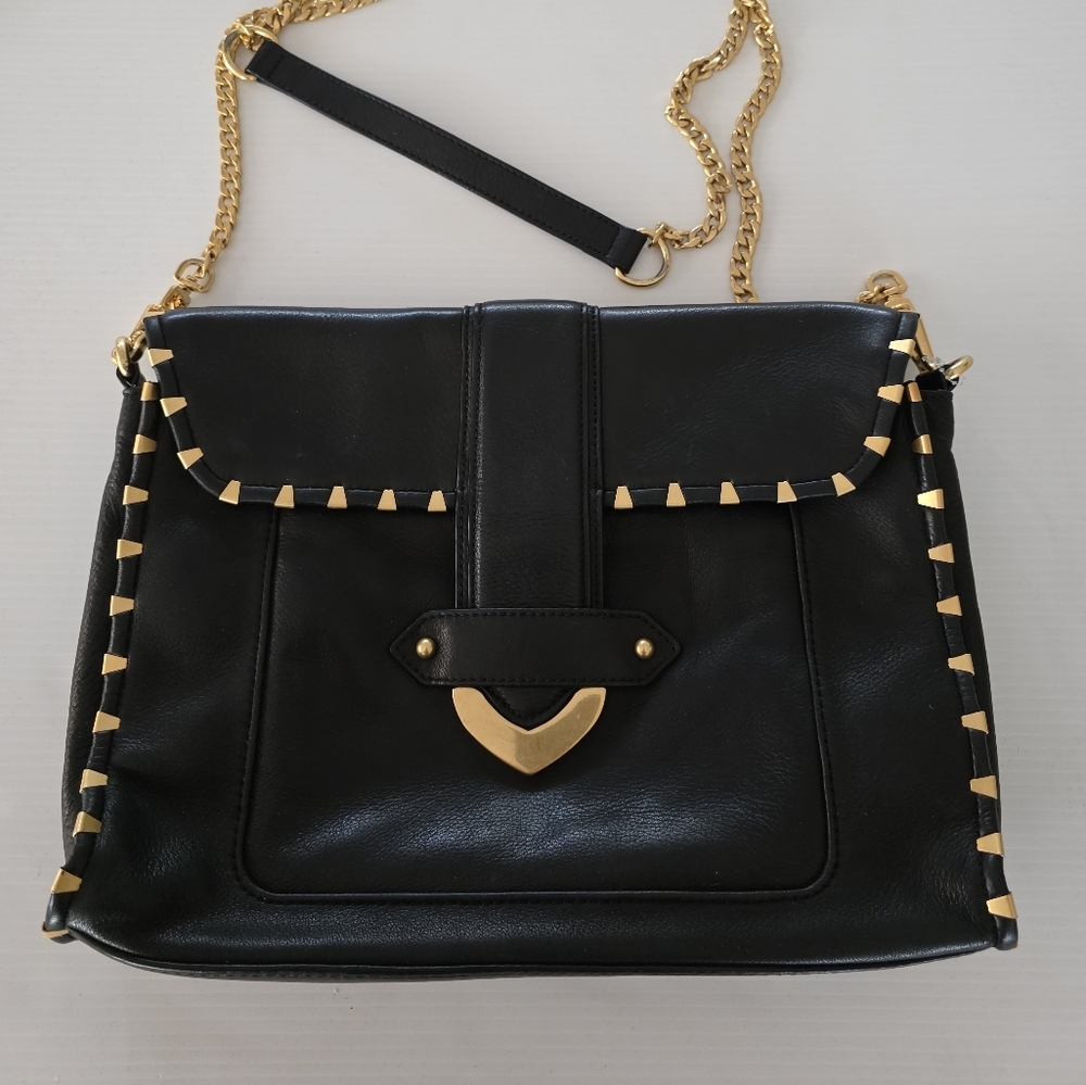 Black and Gold Studded Women's Bag